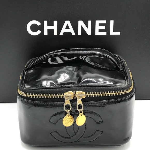 CHANEL Handbags - Chanel Vanity Case Makeup Cosmetic Bag Pouch Coco